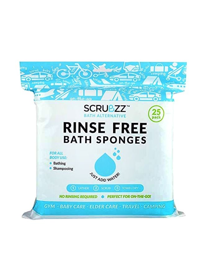 25-Piece Disposable No Rinse Bathing Wipes