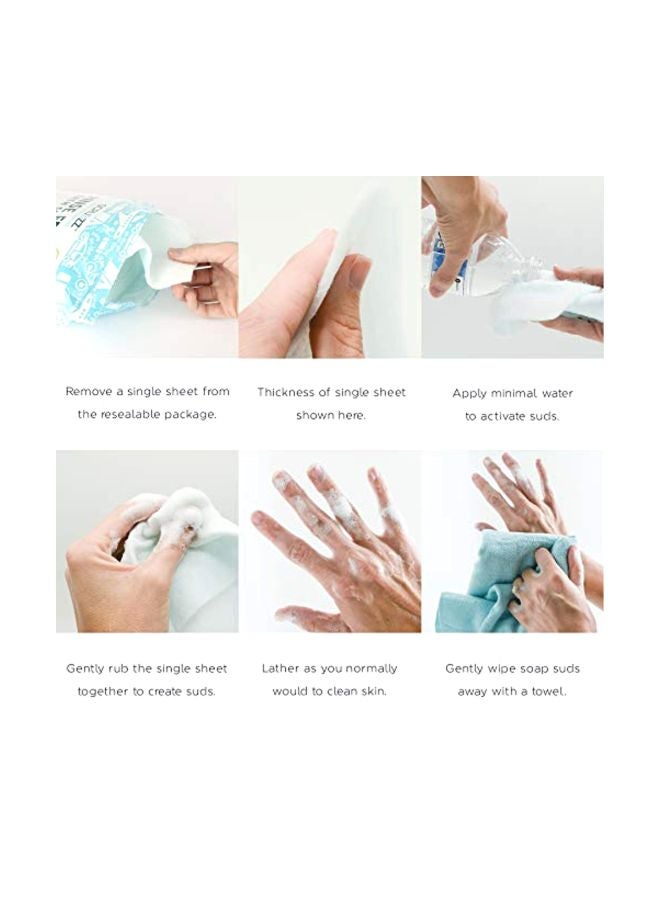 25-Piece Disposable No Rinse Bathing Wipes