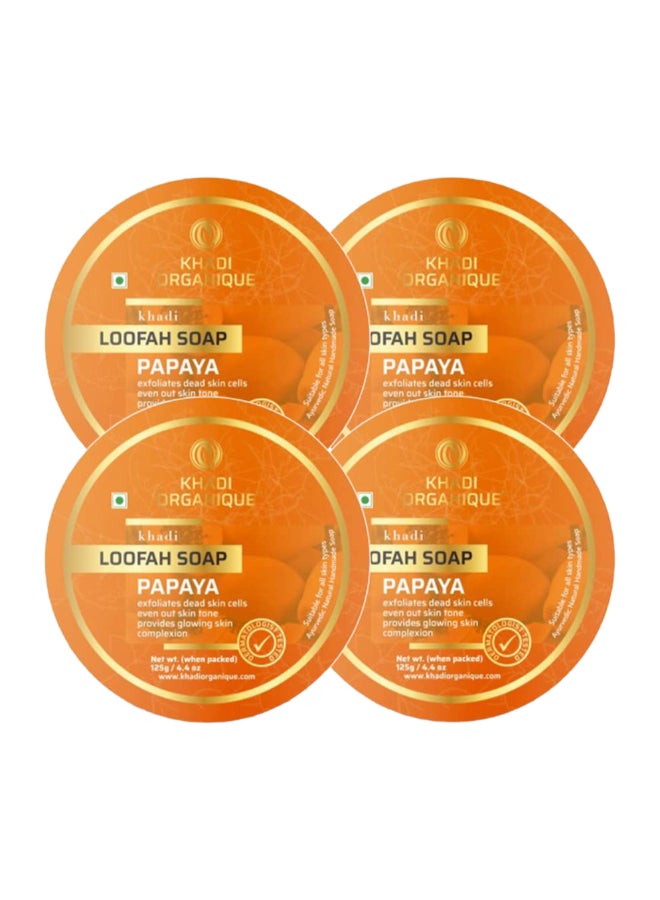 Pack Of 4 Papaya Loofah Soap 4x125grams