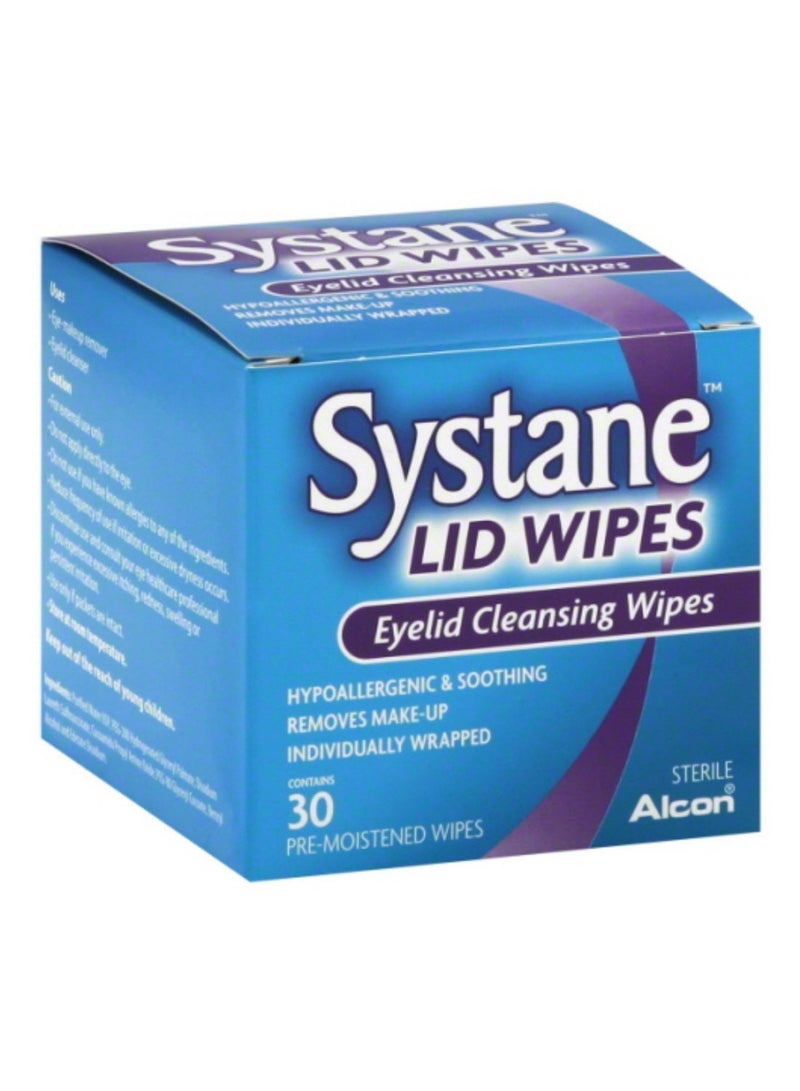 30-Piece Eyelid Cleansing Wipe Set White