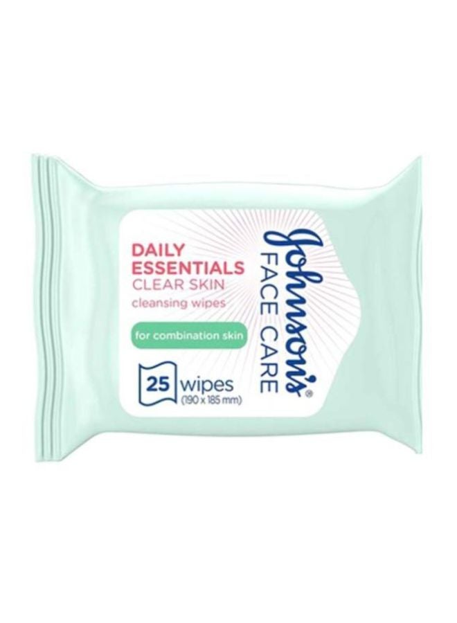 25-Piece Daily Essentials Clean Skin Wipes Set 19 x 18.5cm
