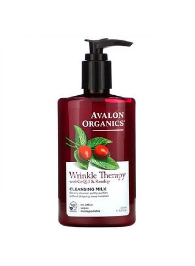 Avalon Organics Wrinkle Therapy With CoQ10 & Rosehip Cleansing Milk 8.5 fl oz