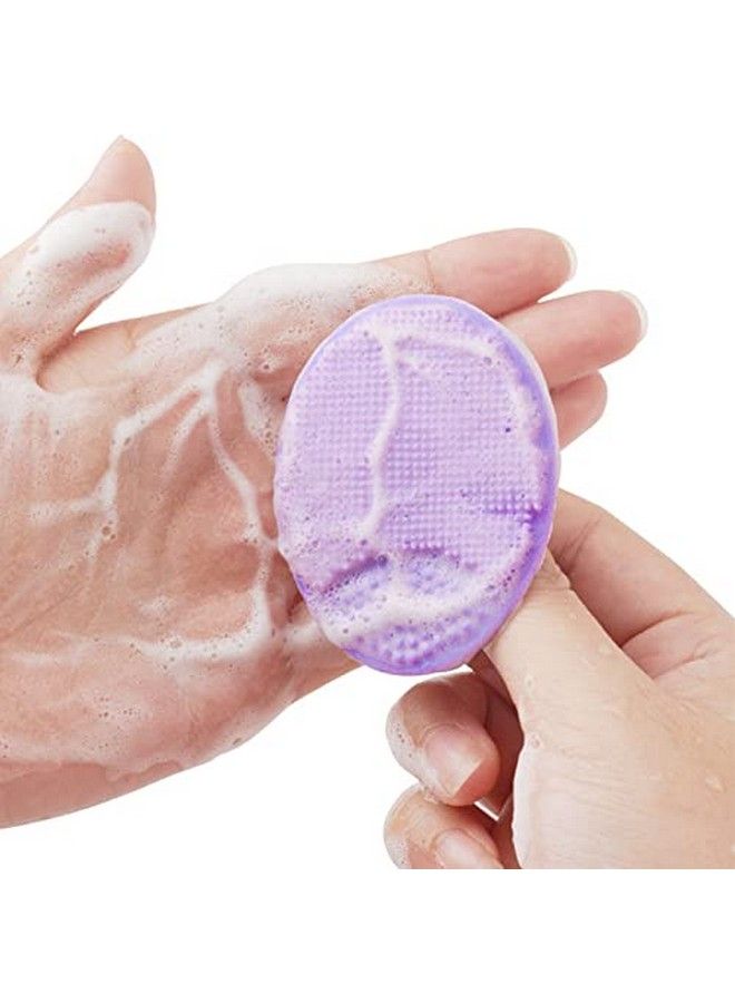 Face Scrubbersilicone Facial Cleansing Pad Face Exfoliator Face Scrub Face Brush Silicone Scrubby For Massage Pore Cleansing Blackhead Removing Exfoliating (Green/Pink/Purple/Red)