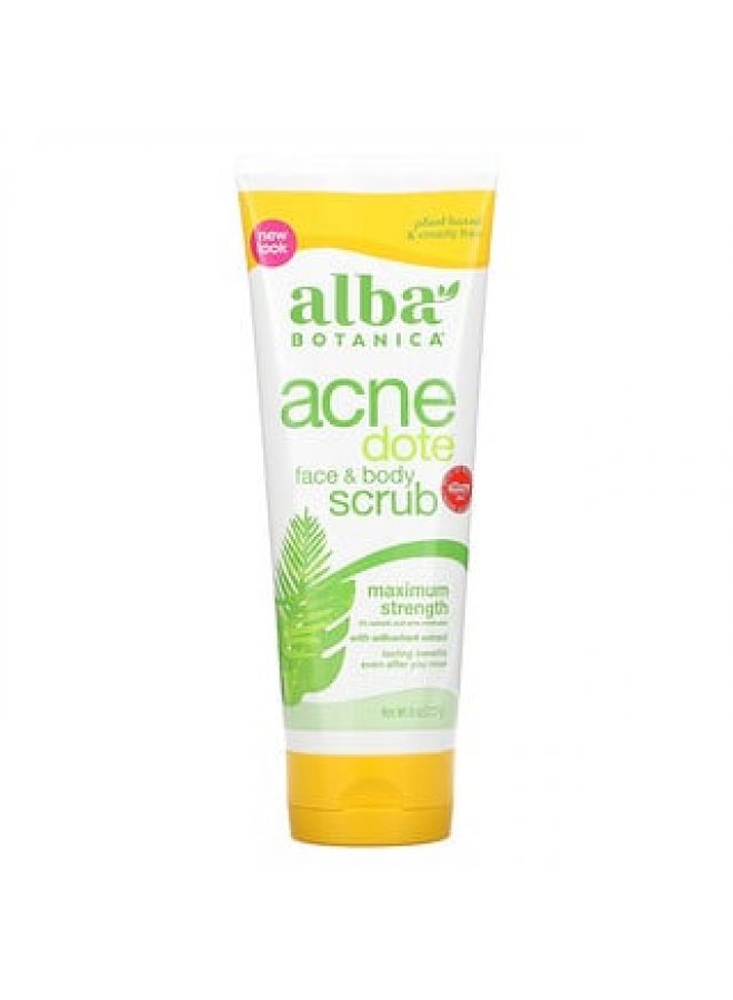 Alba Botanica ACNEdote Face & Body Scrub 8 oz