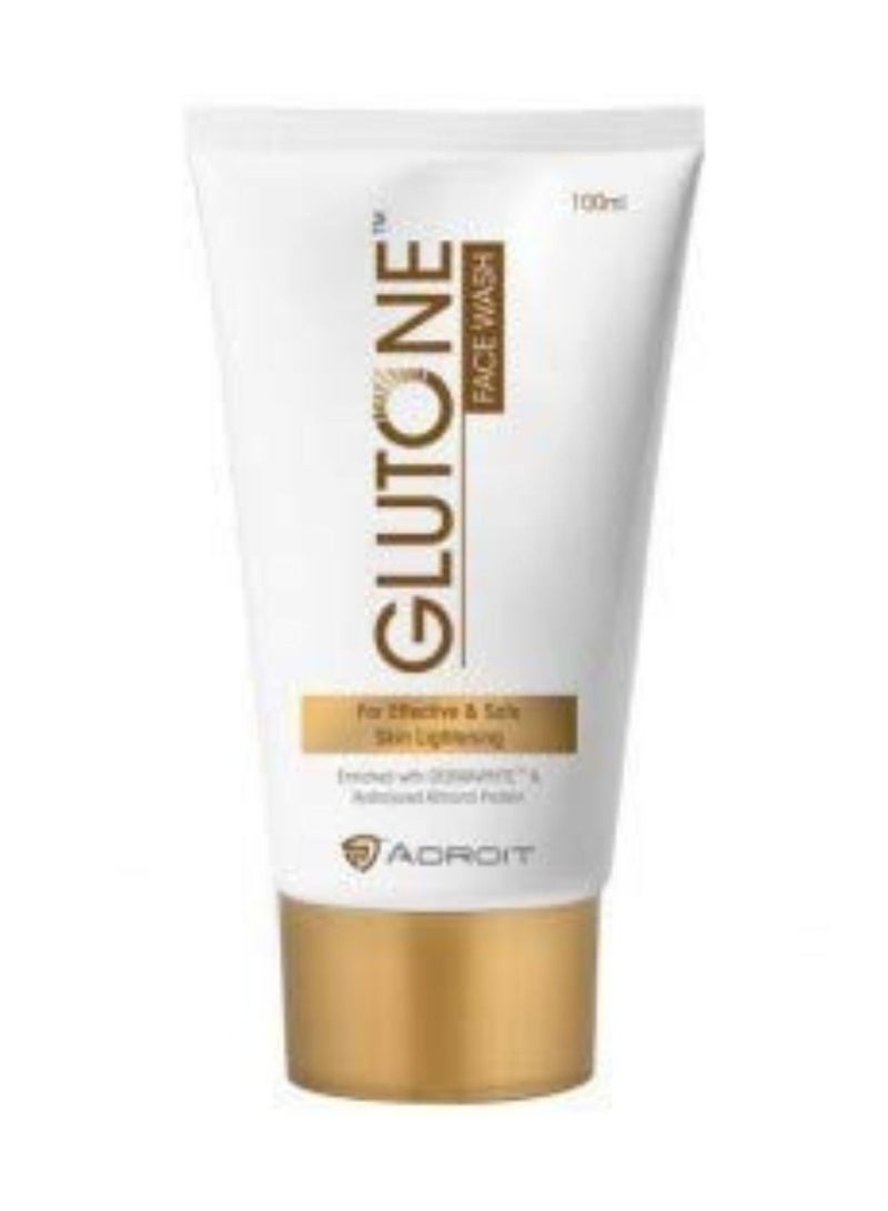 Glutone Face Wash Glow & Radiance Face Wash With Saxifrage Papaya & Guava Extract Enriched Hydrolyzed Almond Protein Sugar Based Formula 100ml