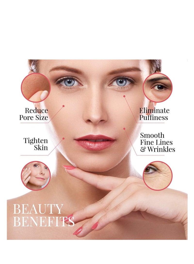 Ice Globes for Facials Unbreakable Steel Cooling Roller Cryo Sticks for Face Massager for Face Neck & Eyes Skin Care for Dark Circles Puffiness Wrinkles Collagen Production Grey