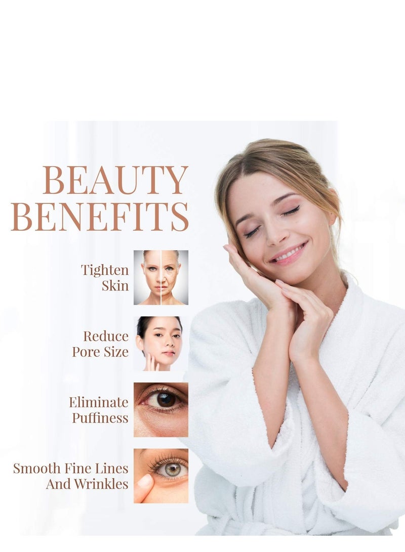 Ice Globes for Facials Unbreakable Steel Cooling Roller Cryo Sticks for Face Massager for Face Neck & Eyes Skin Care for Dark Circles Puffiness Wrinkles Collagen Production Grey