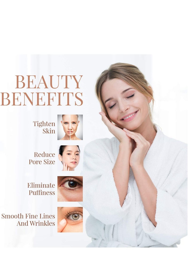 Ice Globes for Facials Unbreakable Steel Cooling Roller Cryo Sticks for Face Massager for Face Neck & Eyes Skin Care for Dark Circles Puffiness Wrinkles Collagen Production Black