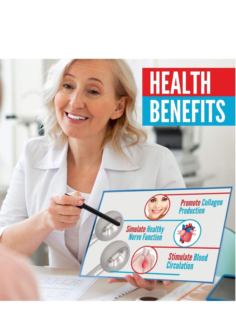 Ice Globes for Facials | Unbreakable Steel Cooling Roller | Cryo Sticks for Face | Massager for Face Neck & Eyes | Skin Care for Dark Circles, Puffiness, Wrinkles, Collagen Production (BLUE)