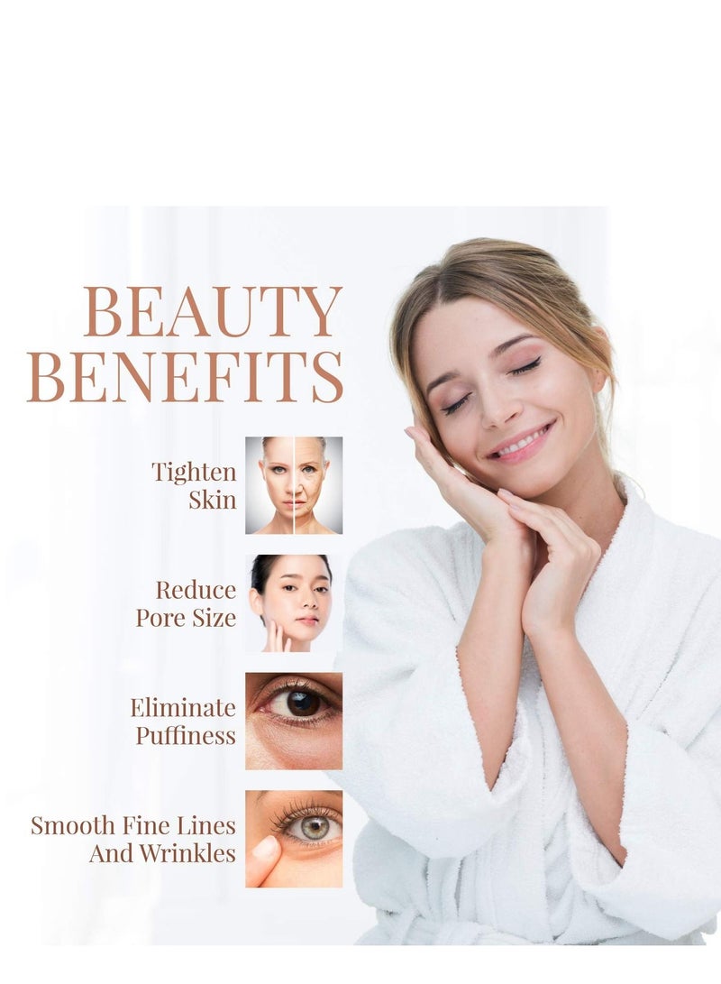 Ice Globes for Facials Unbreakable Steel Cooling Roller Cryo Sticks for Face Massager for Face Neck & Eyes Skin Care for Dark Circles Puffiness Wrinkles Collagen Production Pink