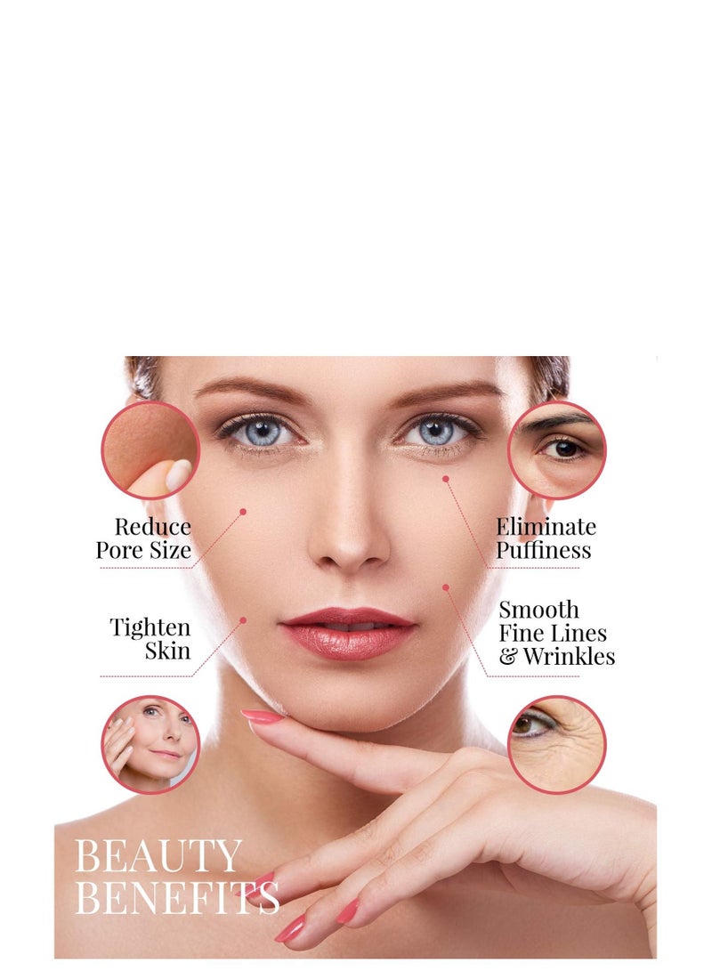 Ice Globes for Facials Unbreakable Steel Cooling Roller Cryo Sticks for Face Massager for Face Neck & Eyes Skin Care for Dark Circles Puffiness Wrinkles Collagen Production Gold