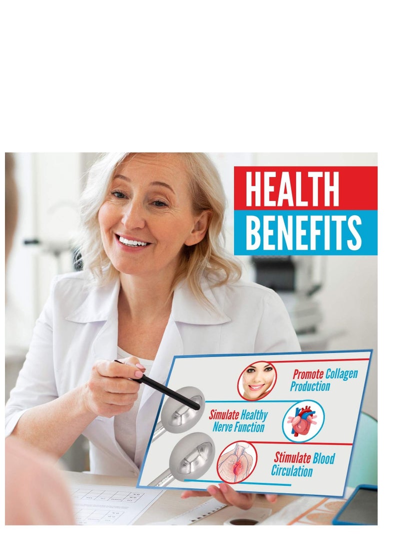 Ice Globes for Facials Unbreakable Steel Cooling Roller Cryo Sticks for Face Massager for Face Neck & Eyes Skin Care for Dark Circles Puffiness Wrinkles Collagen Production Gold