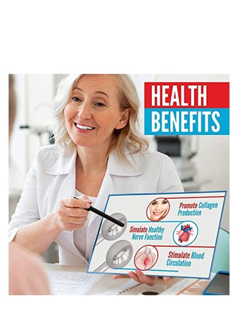 Ice Globes for Facials | Unbreakable Steel Cooling Roller | Cryo Sticks for Face | Massager for Face Neck & Eyes | Skin Care for Dark Circles, Puffiness, Wrinkles, Collagen Production (WHITE)