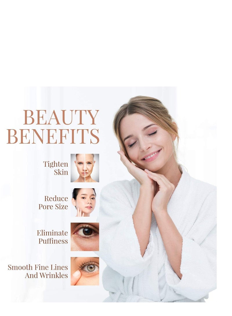 Ice Globes for Facials | Unbreakable Steel Cooling Roller | Cryo Sticks for Face | Massager for Face Neck & Eyes | Skin Care for Dark Circles, Puffiness, Wrinkles, Collagen Production (WHITE)