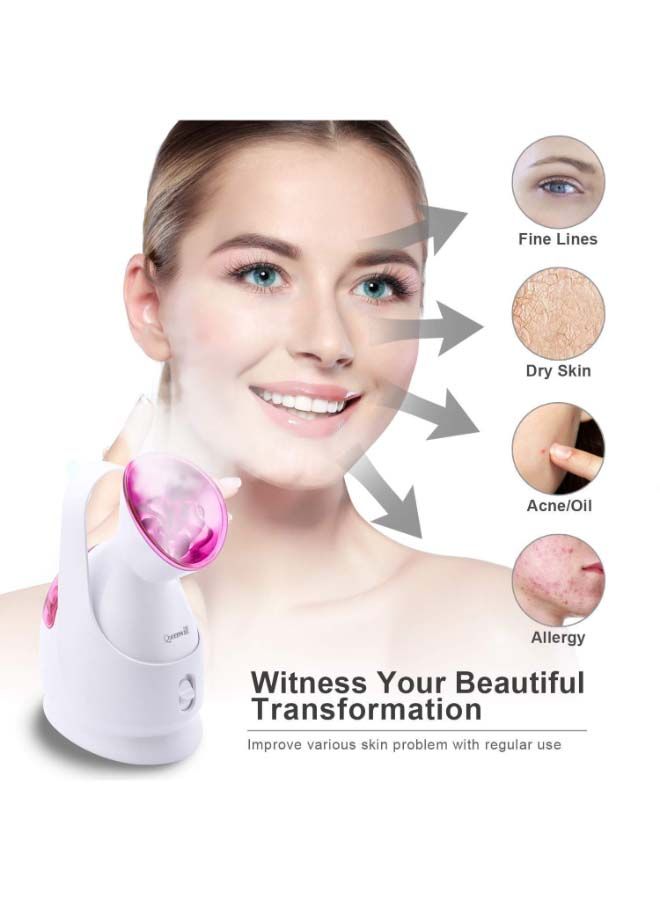 Facial Nano Ionic Steam White/Pink
