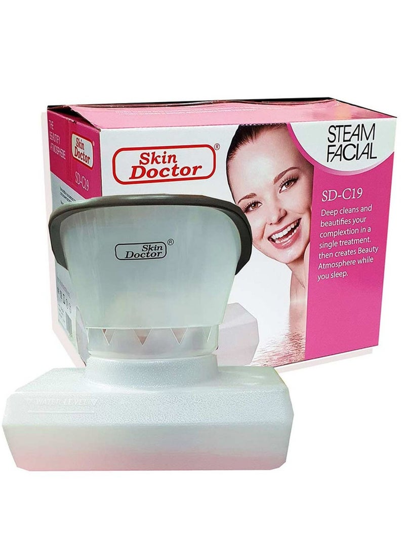 Facial Steamer Multifunctional Design Sauna Facial Face Steamer Deep Cleanser Steam Spa Skin Vaporizer Machine steam facial White