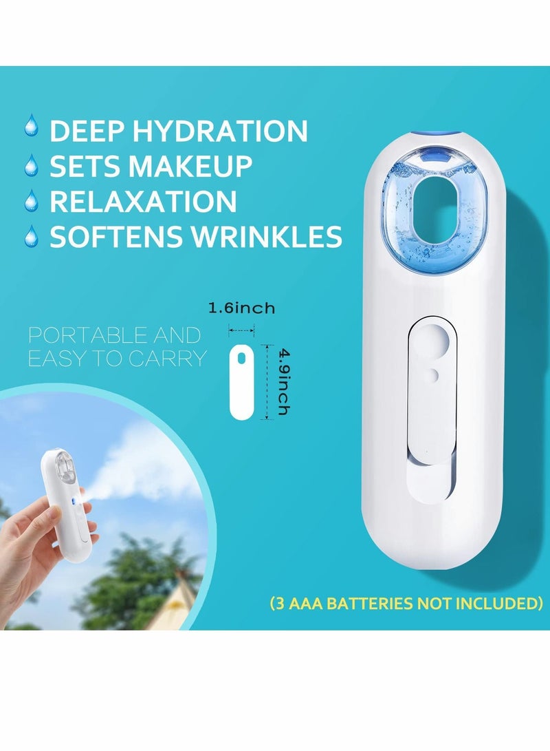 Nano Mister- Portable Facial Steamer, Face Mister Sprayer with 25ML Water Tank, Handy Mini Atomization Cool Mist Moisturizing Hydrating, for Eyelash Extensions, Daily Skin Care, Makeup