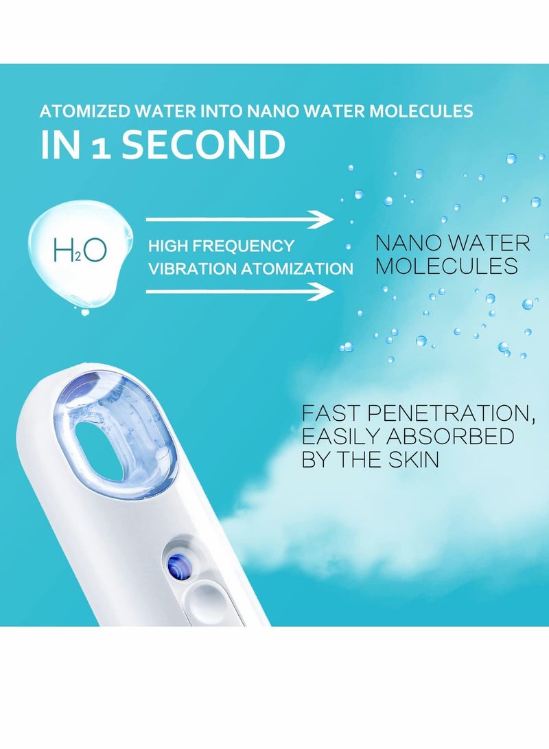 Nano Mister- Portable Facial Steamer, Face Mister Sprayer with 25ML Water Tank, Handy Mini Atomization Cool Mist Moisturizing Hydrating, for Eyelash Extensions, Daily Skin Care, Makeup