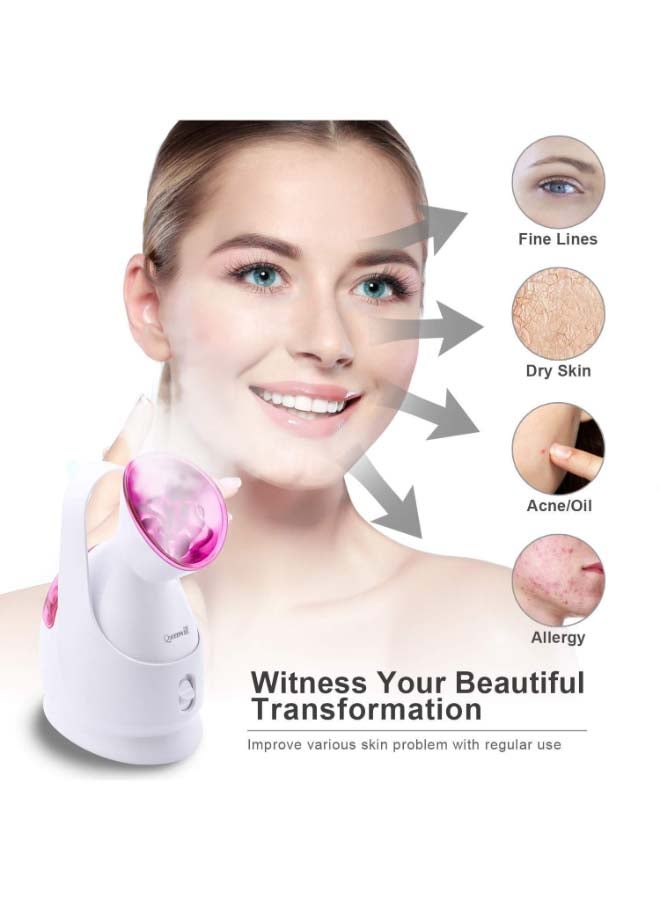 Facial Nano Ionic Steam White/Pink