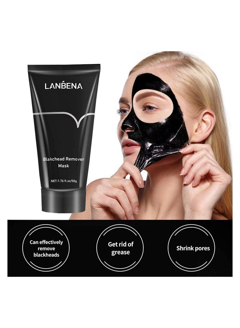 Bamboo Charcoal Blackhead Remover Mask Peel off Mask Acne Deep Cleansing Mask for Deep Cleaning Facial Pore Oil and Control Moisturizing