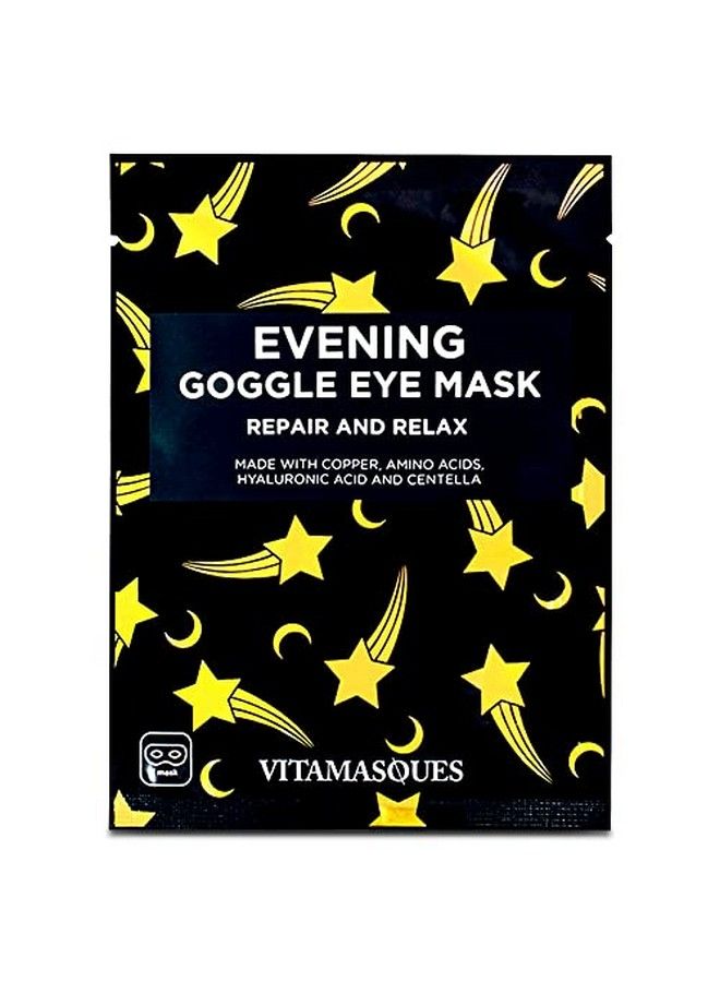 Evening Goggle Eye Mask 3Pack Ultrarevitalizing Hyaluronic Acid & Centella To Hydrate & Smooth Fine Lines & Tired Looking Under Eyes Nightly Treatment Vegan & Crueltyfree