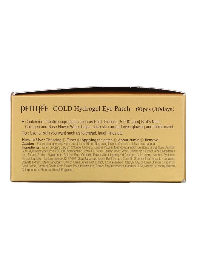 60-Piece Gold Hydrogel Eye Patch 60ml