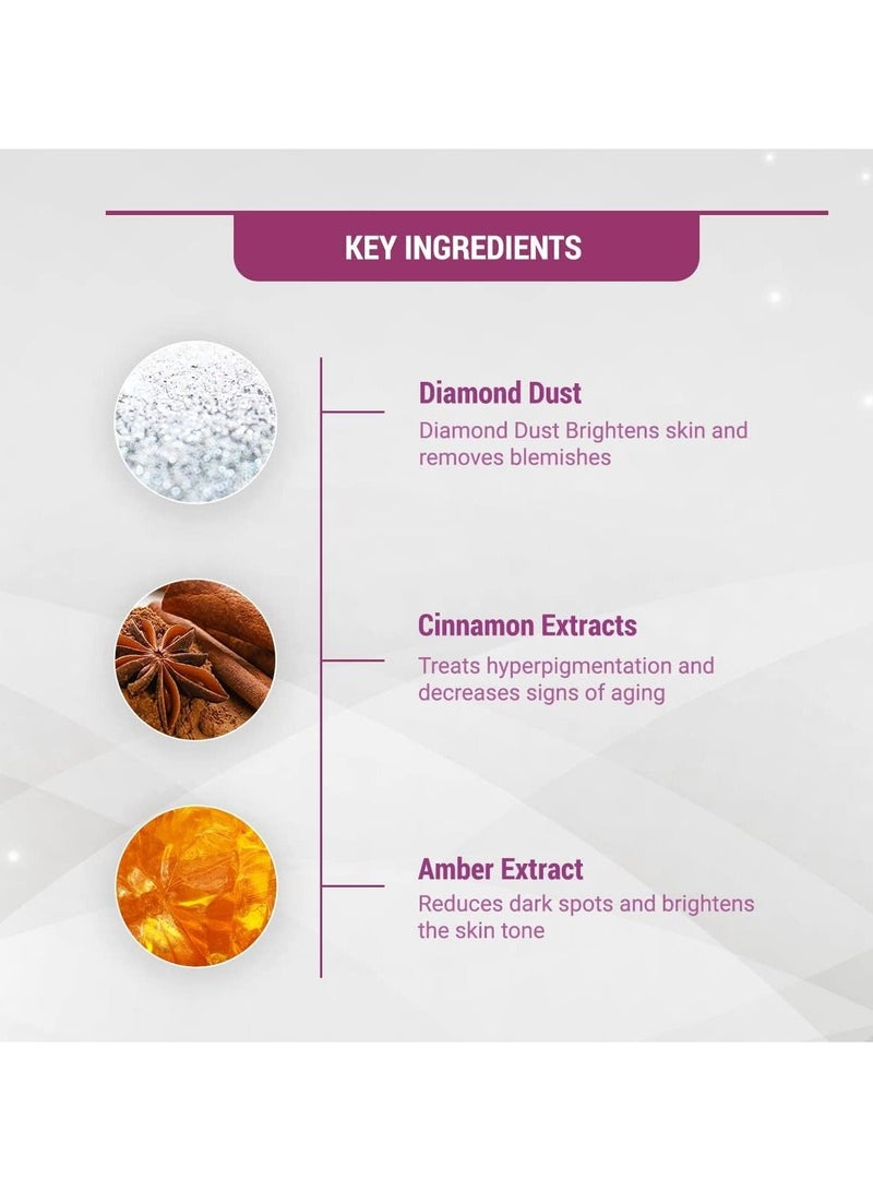 مجموعة الوجه 5 في 1 Radiant Diamond Cellular Radiance مع غبار ديامون والقرفة لجميع أنواع البشرة 170 جم