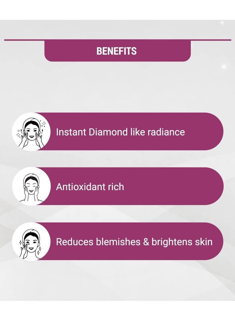 مجموعة الوجه 5 في 1 Radiant Diamond Cellular Radiance مع غبار ديامون والقرفة لجميع أنواع البشرة 170 جم