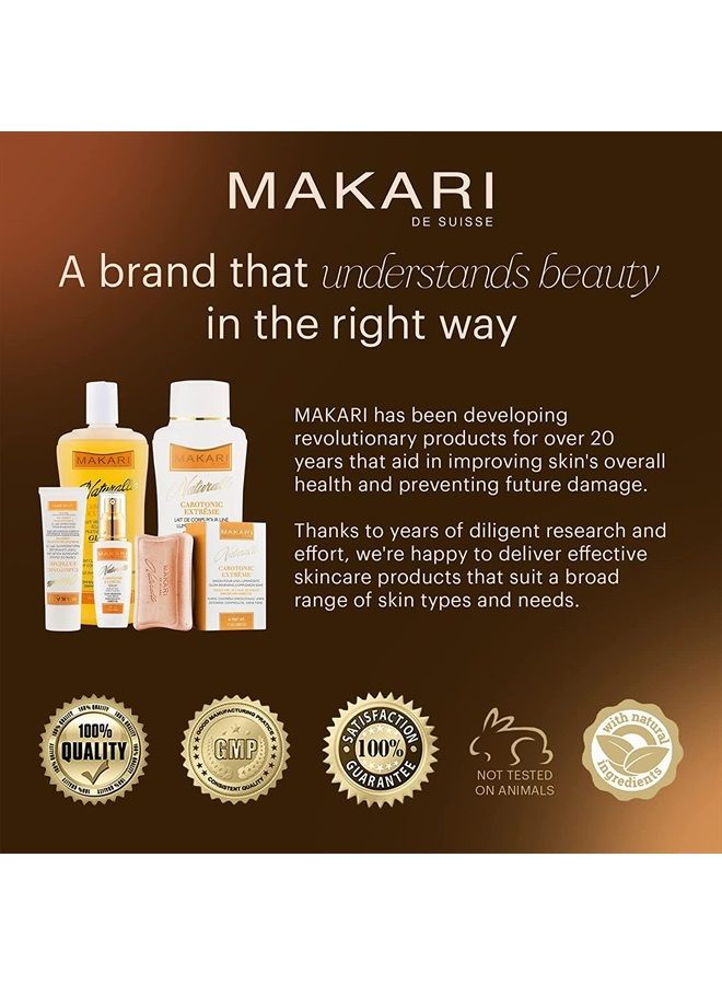 Makari Naturalle Carotonic Extreme Brightening Serum SPF15 (1.7 oz) | Helps Heal Blemishes, Scars, and Imperfections | Brightens, Smoothens, & Gives Antioxidant Protection | For Oily & Acne-Prone Skin