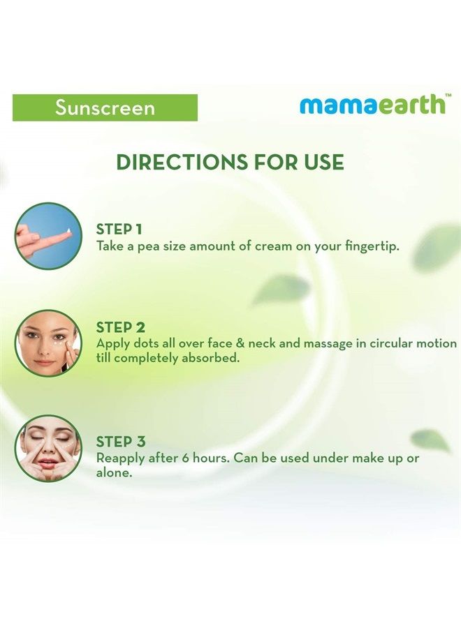 Mamaearth's Ultra Light Natural Sunscreen Lotion SPF 50 PA+++ With Turmeric & Carrot Seed, 80ml