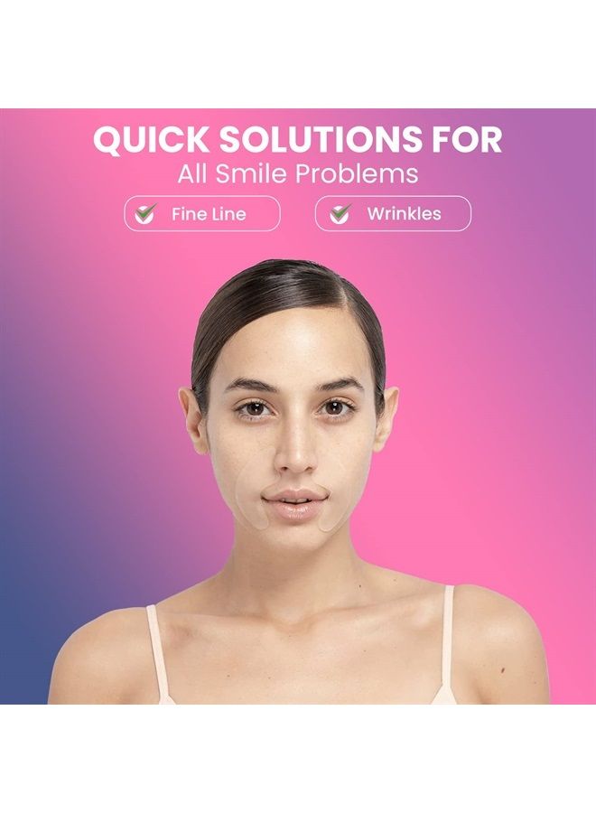 Smile Line Patches Reusable 20 Times, Hydrating and Smoothing Smile Lines, Silicone Patches for Frown Lines, Anti-Aging & Anti-Wrinkle Overnight Wrinkle Patches, Dermatologist Tested