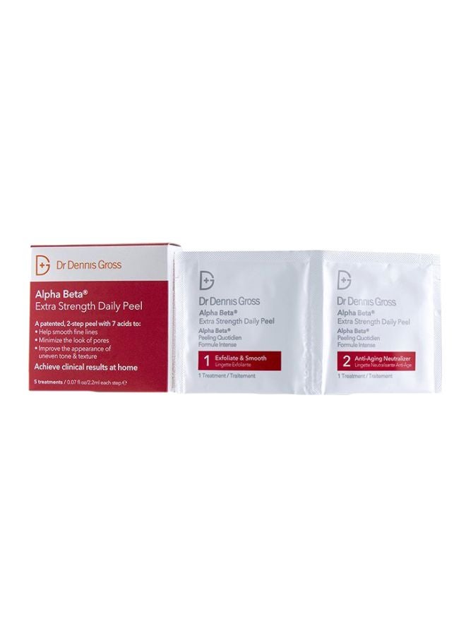 Pack Of 5 Alpha Beta Extra Strength Daily Peel Treatment