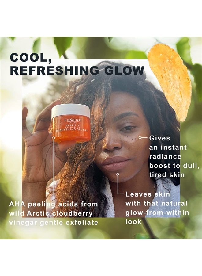 Nordic C Fresh Glow Brightening Gel Mask - Gentle Vitamin C Face Mask - Arctic Cloudberry AHA Exfoliant for Glowing Skin - Hydrating Facial Mask - (150mL)