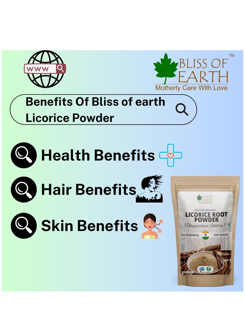 453gm Organic Licorice Root Powder For Eating Skin Whitening Great for Hair & face Pack of 2