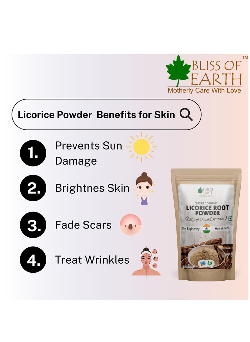 453gm Organic Licorice Root Powder For Eating Skin Whitening Great for Hair & face Pack of 2