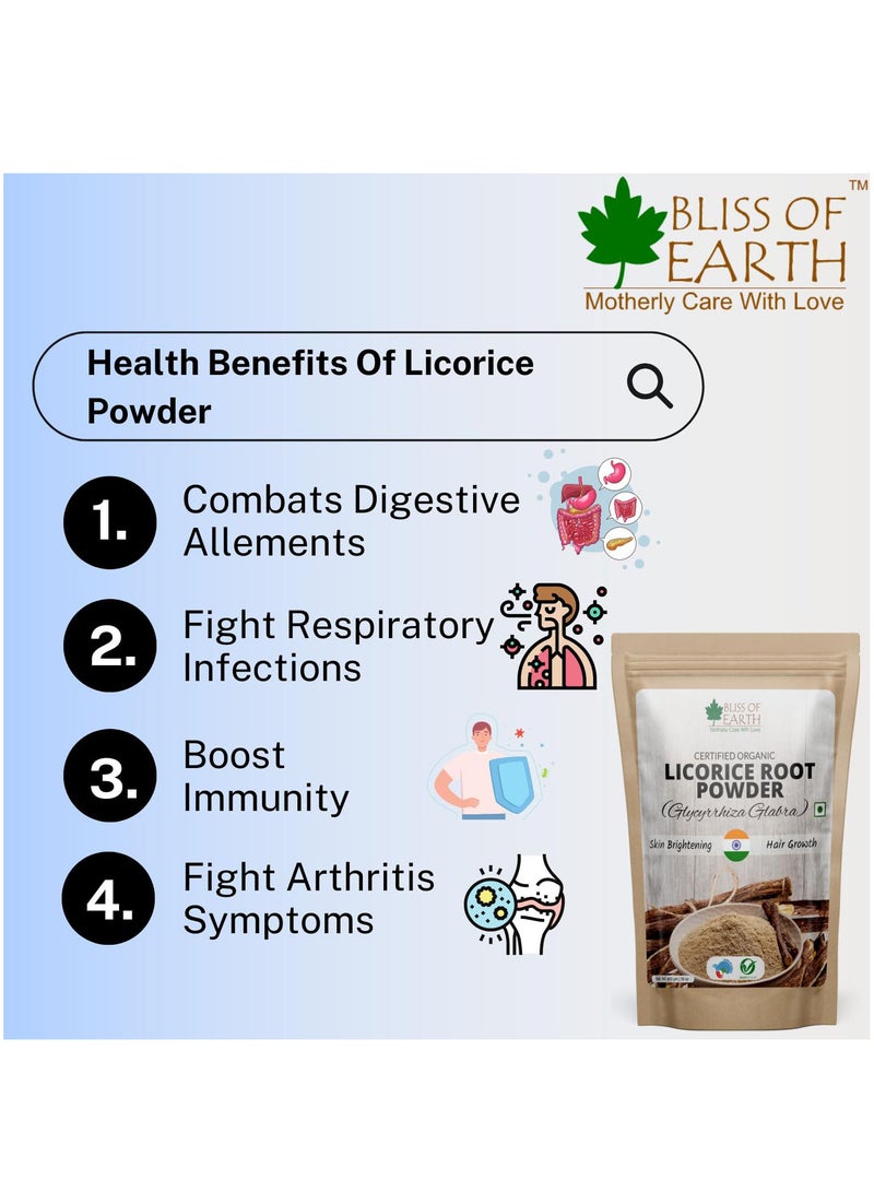 453gm Organic Licorice Root Powder For Eating Skin Whitening Great for Hair & face Pack of 2