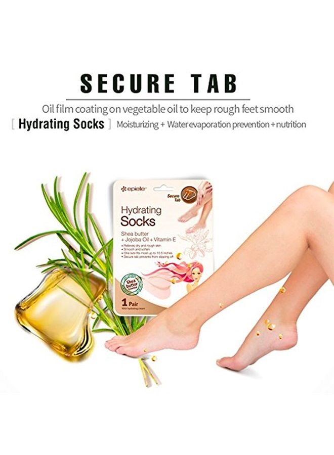 Hydrating Foot Masks (Socks 6pk) for foot cracked and dry heel to toe and callus Spa Masks - Shea butter + Jojoba Oil + Vitamin E Moisturize, Mothers Day GIfts