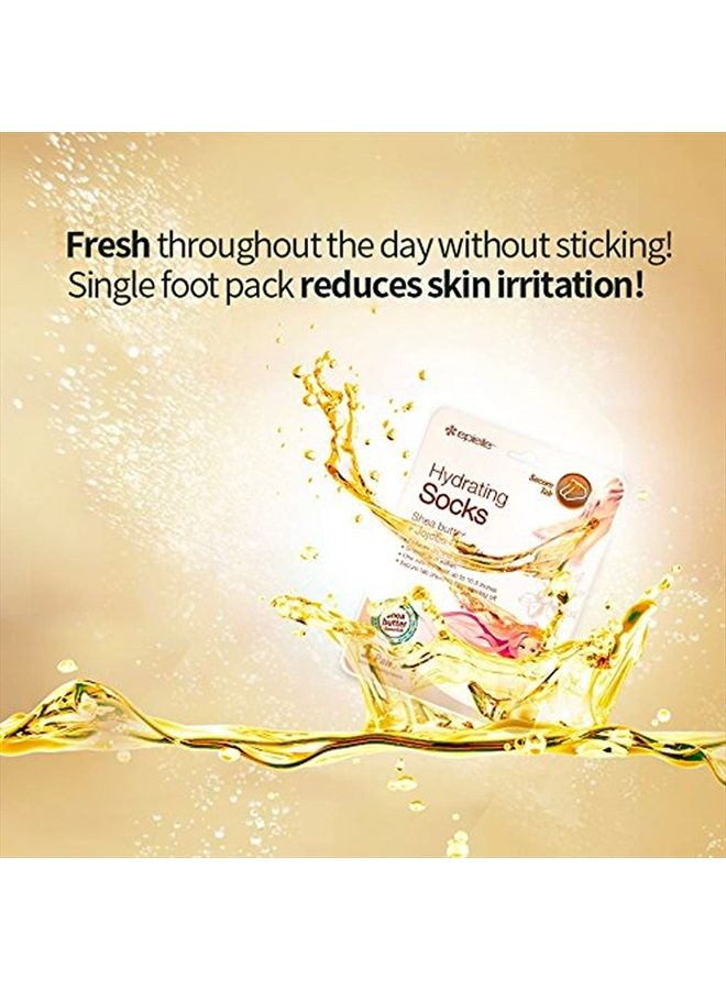 Hydrating Foot Masks (Socks 6pk) for foot cracked and dry heel to toe and callus Spa Masks - Shea butter + Jojoba Oil + Vitamin E Moisturize, Mothers Day GIfts