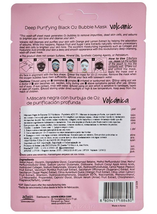 Volcanic Facial Mask Skin Care (10 Pack) - Bubble Face Sheet Mask for Moisturizing and Hydrating - Rich Collagen and Botanical Extracts Soothe and Illuminate Your Skin