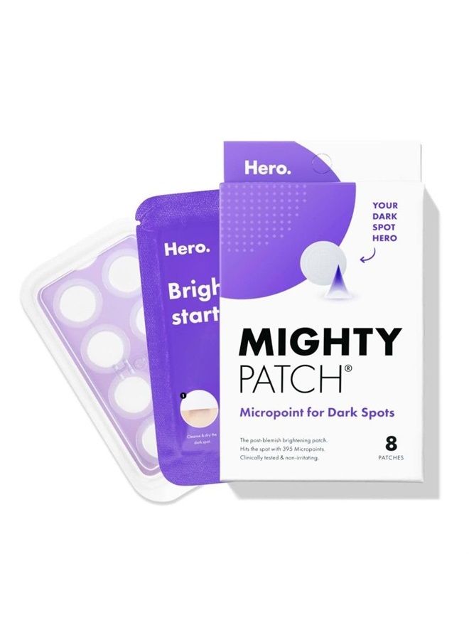 Micropoint for Dark Spots from Hero Cosmetics - Post-Blemish Dark Spot Patch with 395 Micropoints, Dermatologist Tested and Non-irritating, Not Tested on Animals (8 Count)