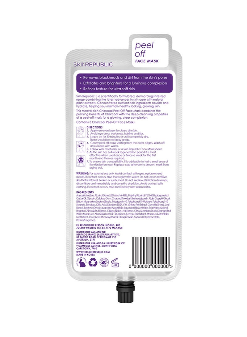 Charcoal Peel-Off Mask (9 Applications) – Deep Cleansing Face Mask with Green Tea & Lemon, Removes Blackheads & Dirt, Exfoliates, Brightens, Refines Pores, Clears Skin & Enhances Complexion