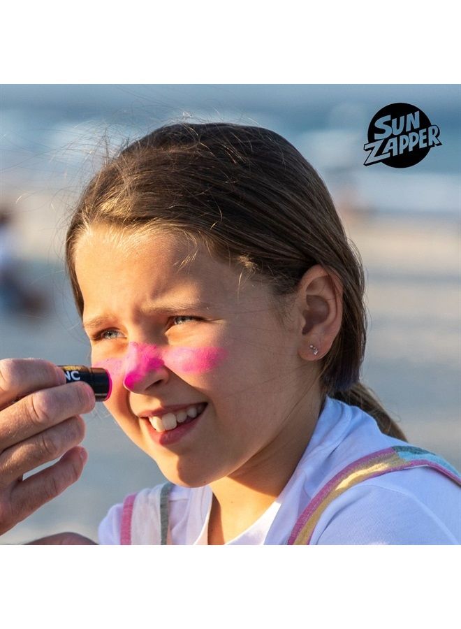 Zinc Oxide Sunscreen Stick Mineral Pink SPF 50+ Water Resistant for Face & Body, Adults, Kids (0.42 Oz, 12g) Broad Spectrum Sun Block, Made in Australia