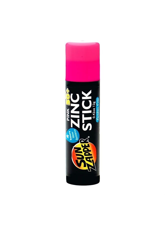Zinc Oxide Sunscreen Stick Mineral Pink SPF 50+ Water Resistant for Face & Body, Adults, Kids (0.42 Oz, 12g) Broad Spectrum Sun Block, Made in Australia