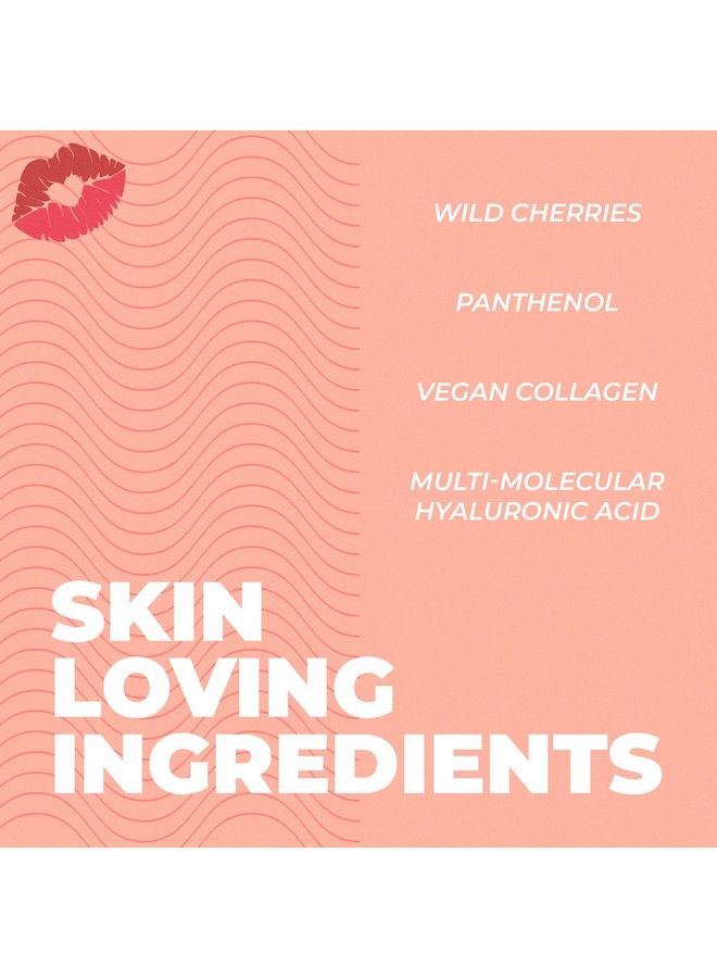 Lip Mask Cherry Vegan Collagen by Vitamasques 3Pack Lip Plumper is Moisturizing Repairing for Dry & Chapped Lips Nourishing & Hydrating Wild Cherries & Hyaluronic Acid Vegan & CrueltyFree