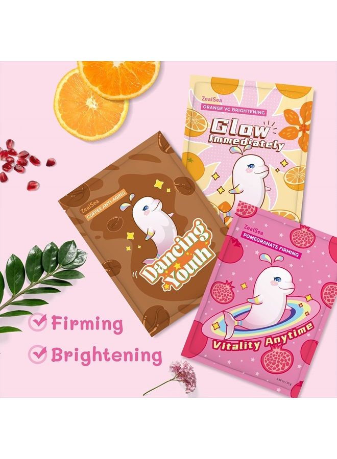 Sheet Mask Face Mask Skin Care (Pack of 7) Beauty Facial Mask Kids Spa Face Mask Birthday Party gifts Women, kids Girls Skincare - Hydrate, Brighten, Moisturize,Soothe for All Skin Types