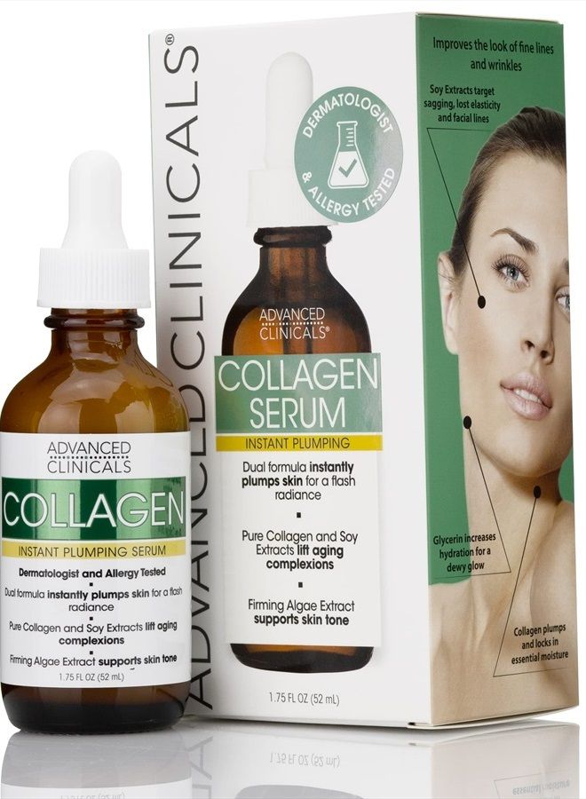 Collagen Instant Plumping Serum for Fine Lines and Wrinkles. 1.75 Fl Oz.