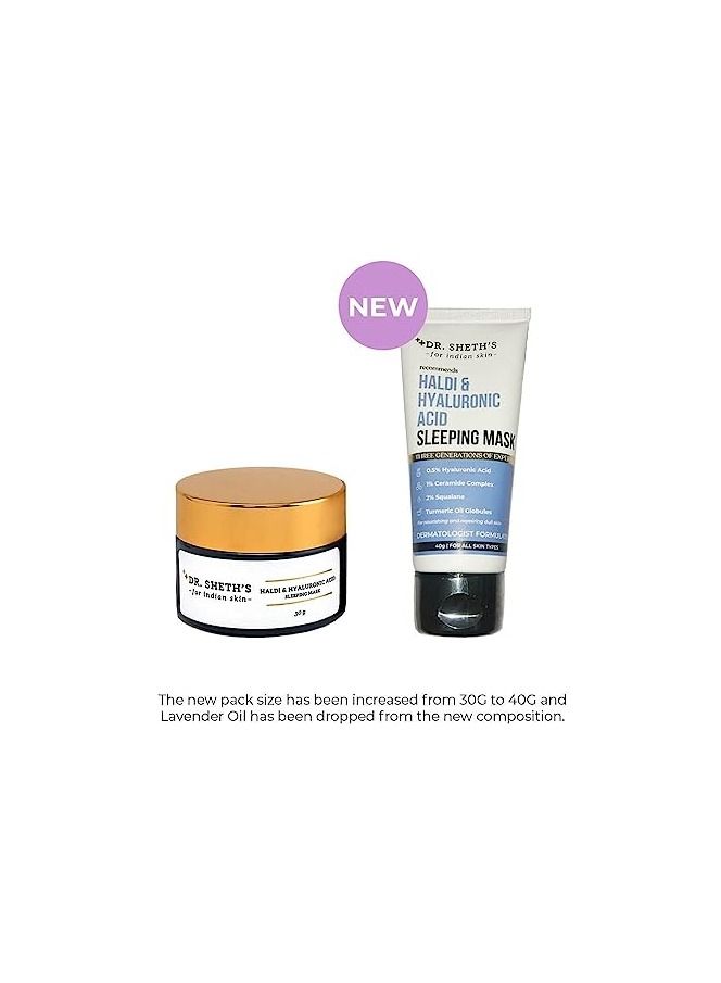 Dr. Sheth'S Haldi And Hyaluronic Acid Sleeping Mask Cream  40G