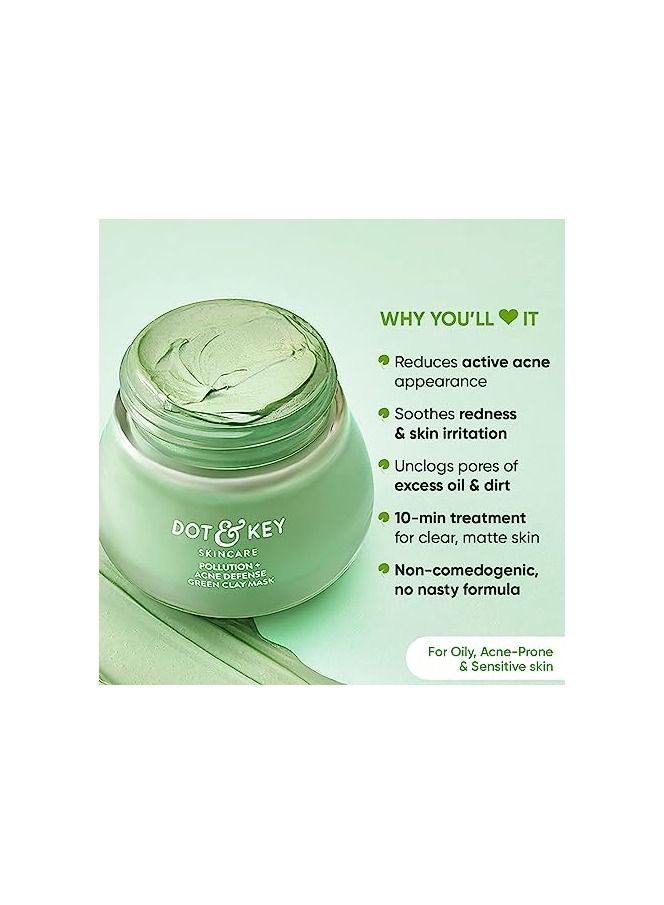 Dot & Key Skin Care Pollution + Acne Defense Green Clay Mask