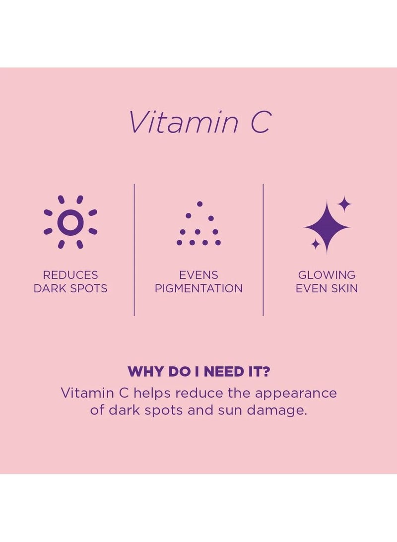 Vitamin C Face Mask Sheet (3 Masks) – Brightening Serum with Coffee Bean & Liquorice, Boosts Collagen, Brightens & Hydrates Skin, Soothes Irritated Skin, Reduces Dark Spots & Pigmentation