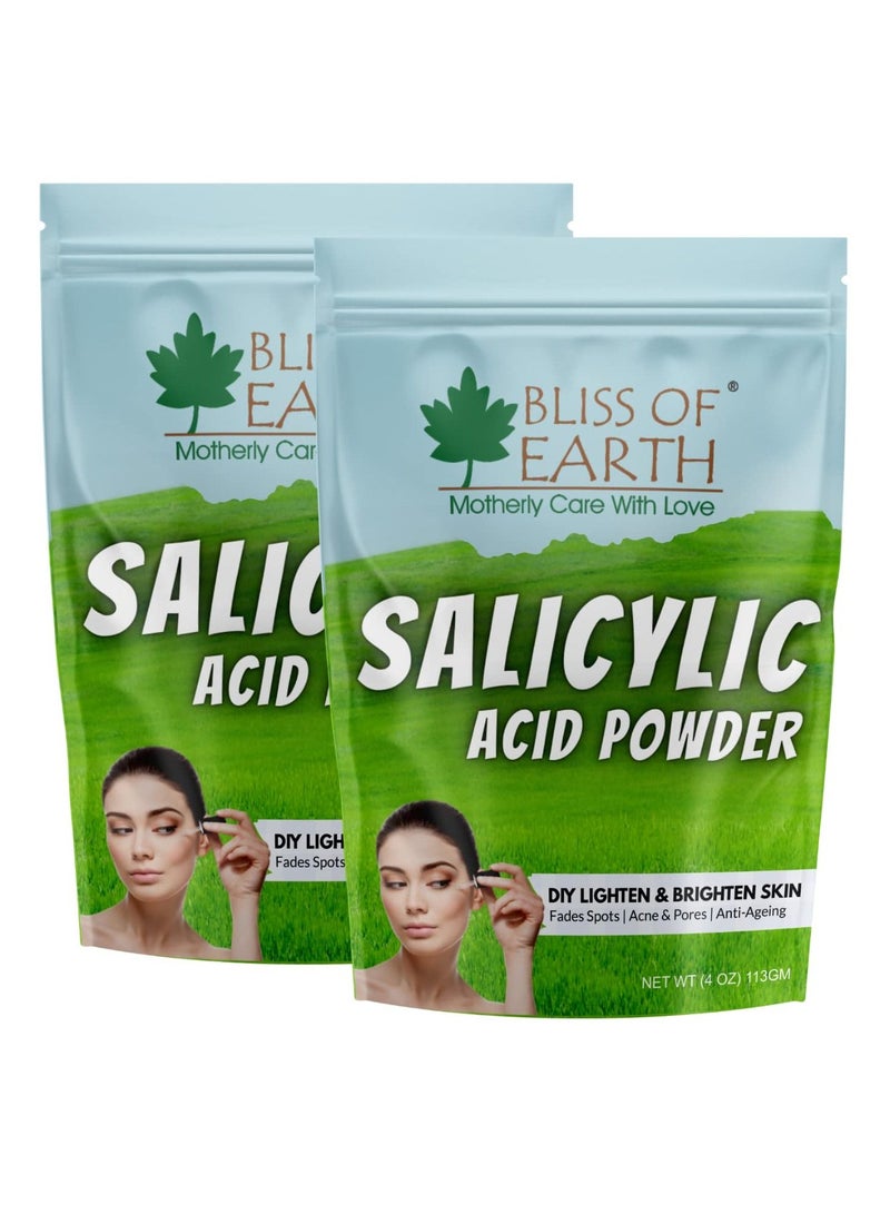 Salicylic Acid Powder Great for Making Skin Care Products Cleanser Moisturizer Anti Aging Serum Body Wash & DIY Products 2x113gm